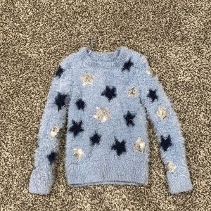 fluffy star print sweater